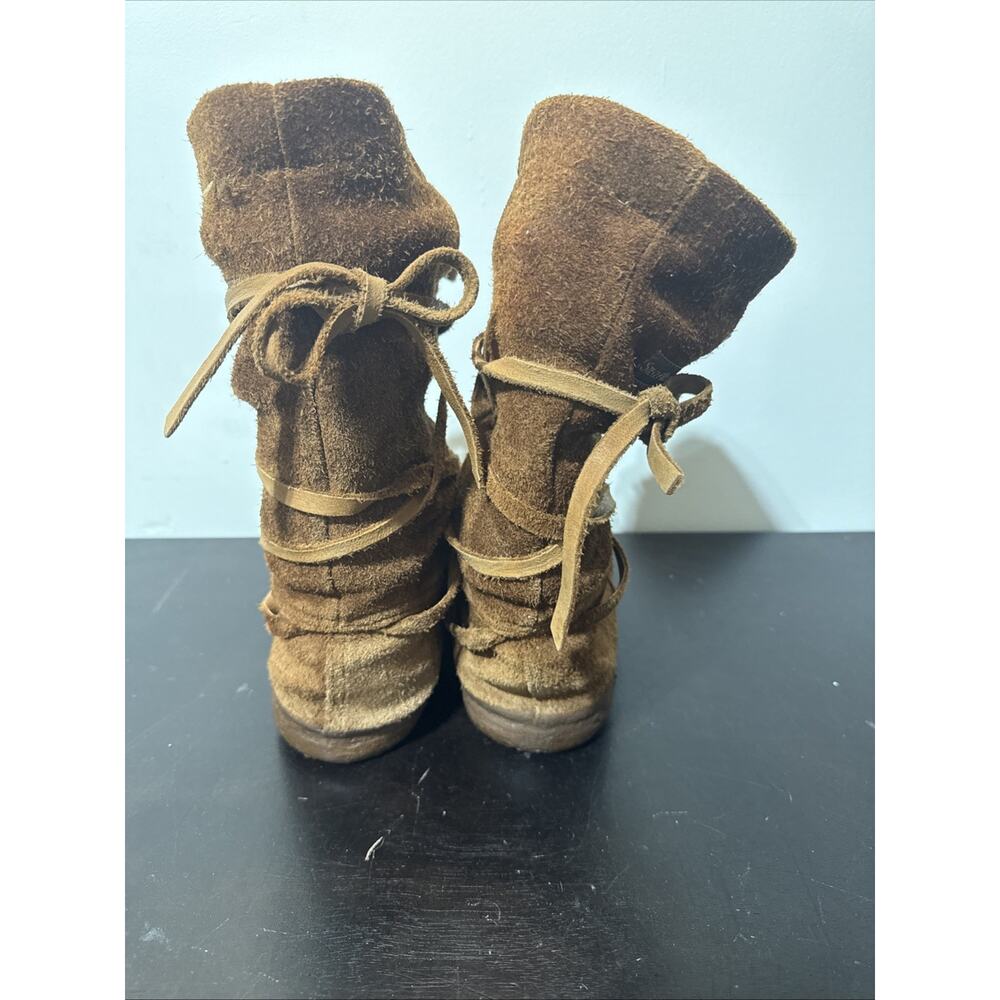 Steger Mukluks Quetico Boots WMN Sz 9 Chestnut full grain leather wool liner - Picture 5 of 7